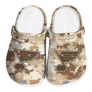 custom st louis blues desert camo clog best selling