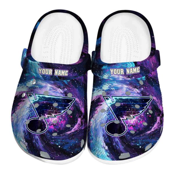 custom st louis blues galaxy swirl clog best selling