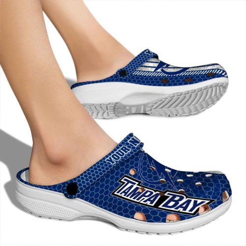 custom tampa bay lightning contrasting stripes clog fashion forward