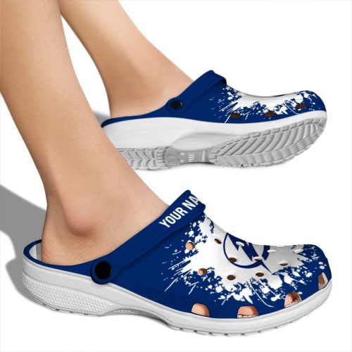 custom tampa bay lightning splatter background clog fashion forward
