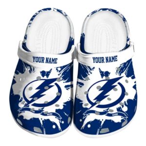 custom tampa bay lightning splatter pattern clog best selling