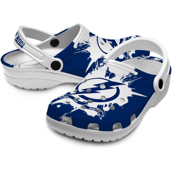 custom tampa bay lightning splatter pattern clog high quality