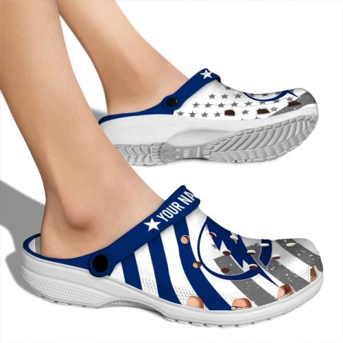 custom tampa bay lightning star spangled graphic clog fashion forward