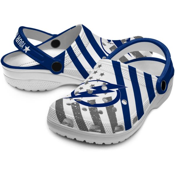 custom tampa bay lightning star spangled graphic clog high quality