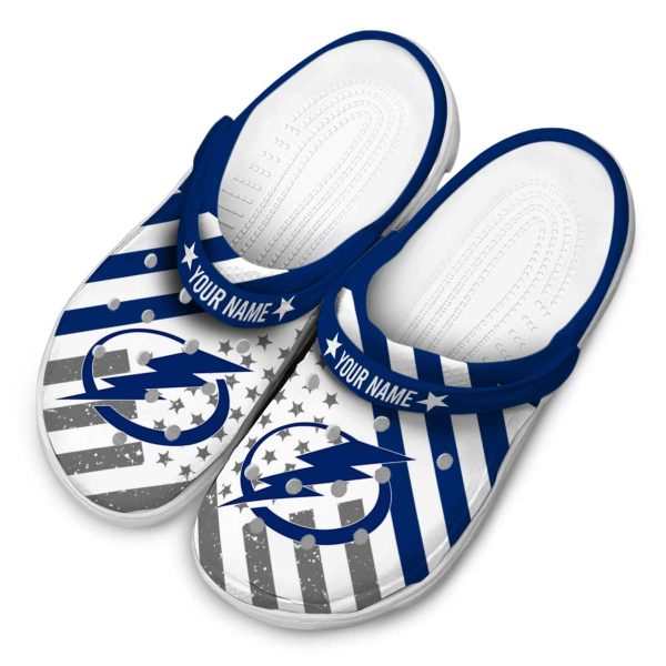 custom tampa bay lightning star spangled graphic clog latest model