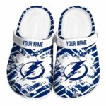 custom tampa bay lightning zigzag paint burst clog best selling