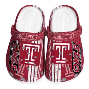 custom temple owls contrasting stripes clog best selling