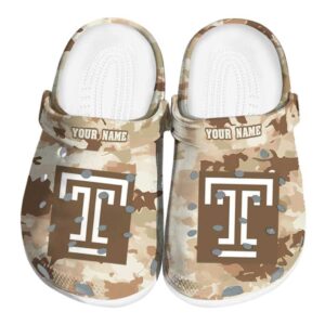 custom temple owls desert camo clog best selling