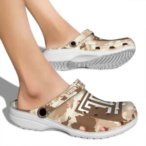 custom temple owls desert camo clog fashion forward