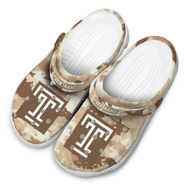 custom temple owls desert camo clog latest model