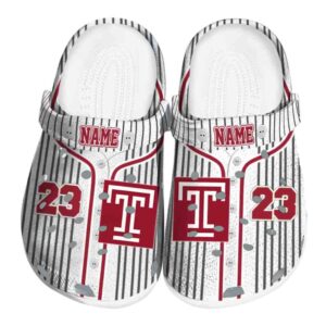 custom temple owls pinstripe pattern clog best selling