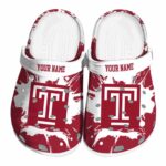 custom temple owls splatter pattern clog best selling