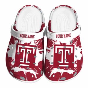 custom temple owls splatter pattern clog best selling