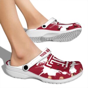 custom temple owls splatter pattern clog fashion forward