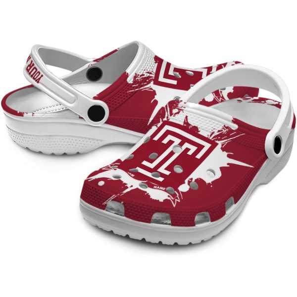 custom temple owls splatter pattern clog high quality