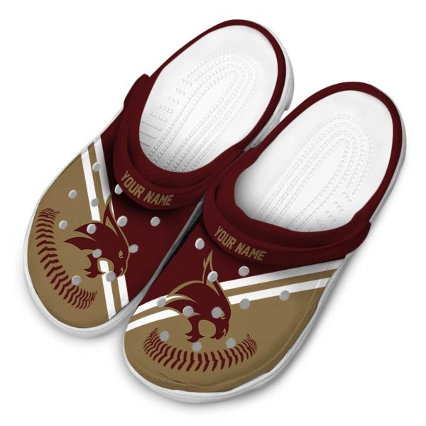 custom texas state bobcats baseball motif clog latest model