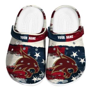 custom texas state bobcats patriotic stripes clog best selling