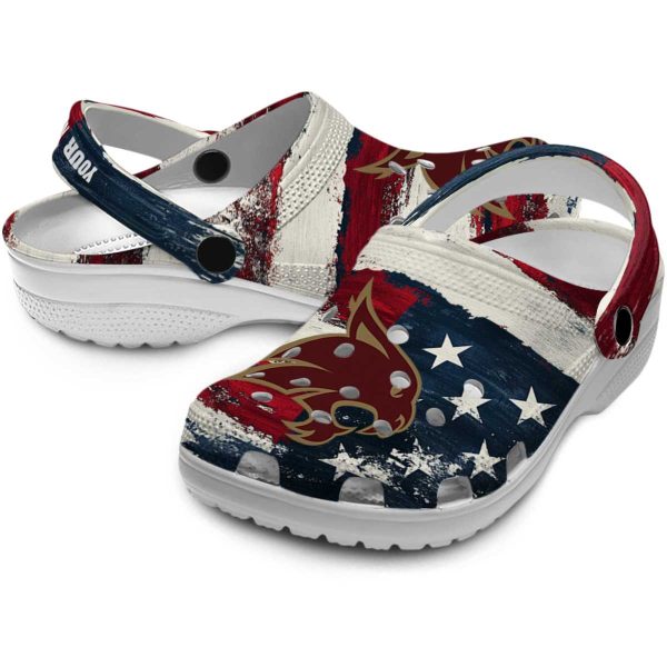 custom texas state bobcats patriotic stripes clog high quality