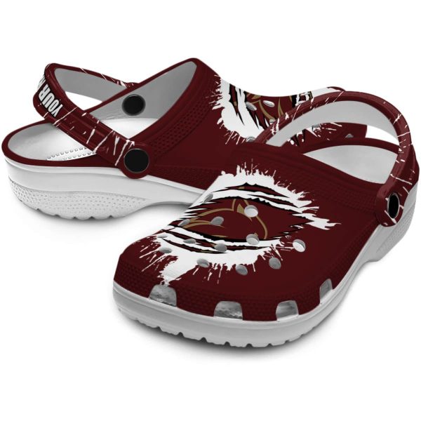 custom texas state bobcats splash motif background clog high quality