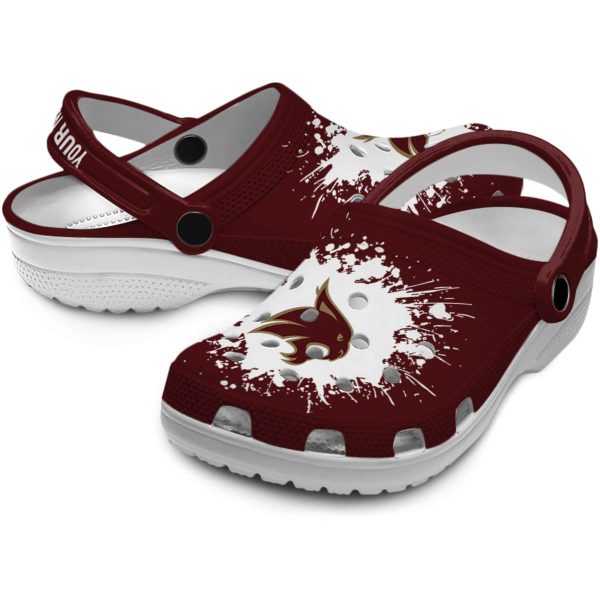 custom texas state bobcats splatter background clog high quality