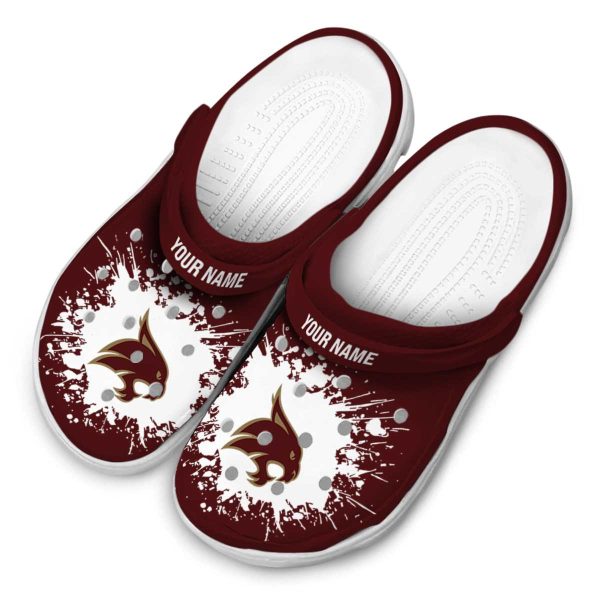 custom texas state bobcats splatter background clog latest model