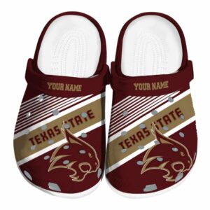 custom texas state bobcats vibrant dual tone clog best selling