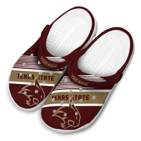 custom texas state bobcats vibrant dual tone clog latest model
