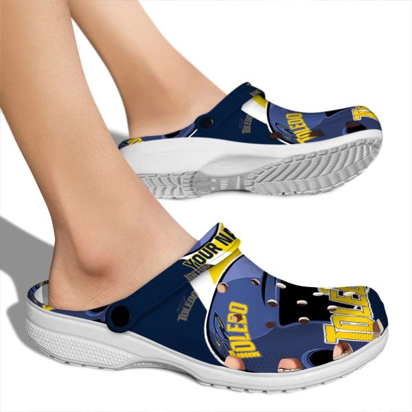 custom toledo rockets baseball helmet clog fashion forward
