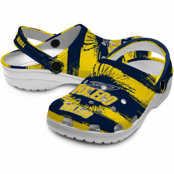 custom toledo rockets paint splatter graphics clog high quality