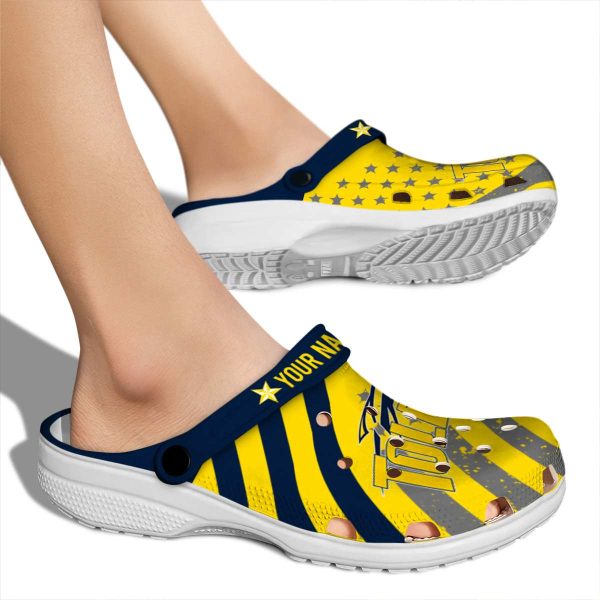 custom toledo rockets star spangled graphic clog fashion forward