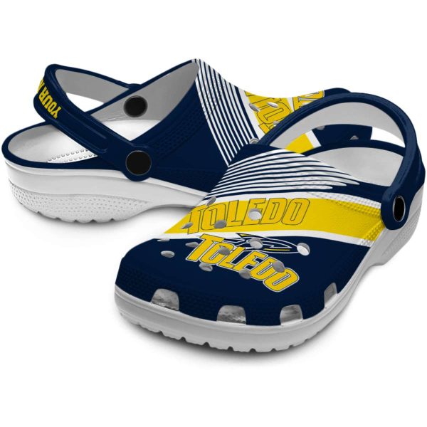 custom toledo rockets vibrant dual tone clog high quality