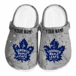 custom toronto maple leafs cracked texture clog best selling