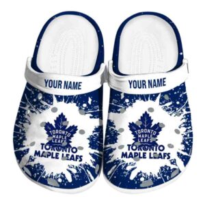 custom toronto maple leafs splash art clog best selling