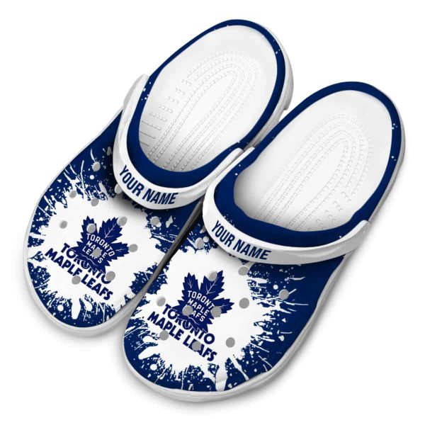 custom toronto maple leafs splash art clog latest model