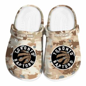 custom toronto raptors desert camo clog best selling