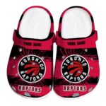 custom toronto raptors paint splatter graphics clog best selling