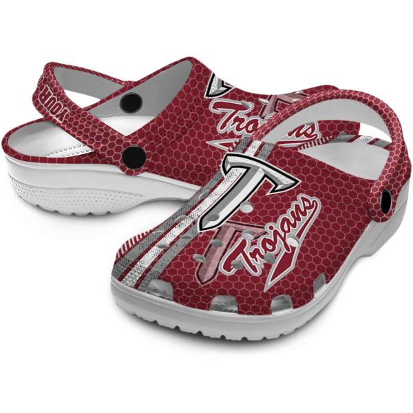 custom troy trojans contrasting stripes clog high quality