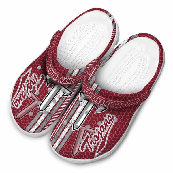 custom troy trojans contrasting stripes clog latest model