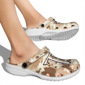 custom troy trojans desert camo clog fashion forward