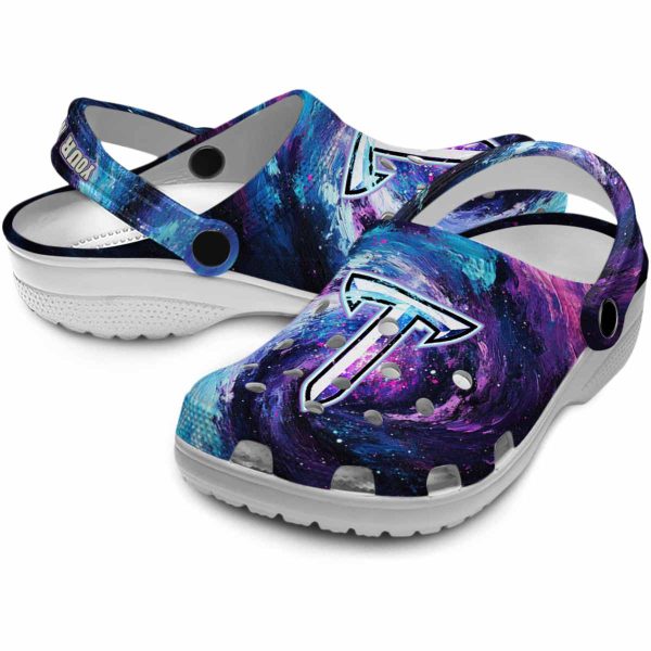 custom troy trojans galaxy swirl clog high quality