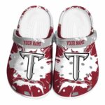 custom troy trojans splatter pattern clog best selling
