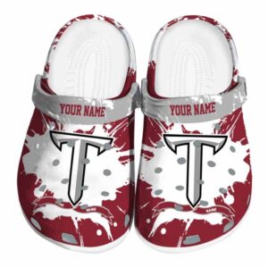 custom troy trojans splatter pattern clog best selling