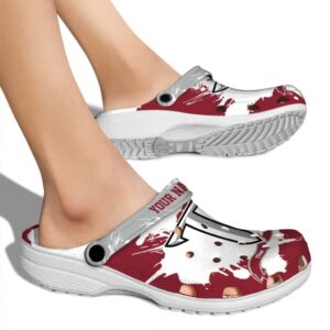 custom troy trojans splatter pattern clog fashion forward
