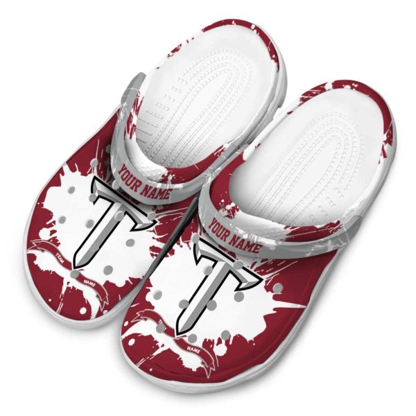 custom troy trojans splatter pattern clog latest model