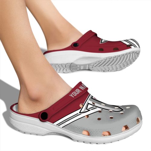 custom troy trojans striped accents clog fashion forward