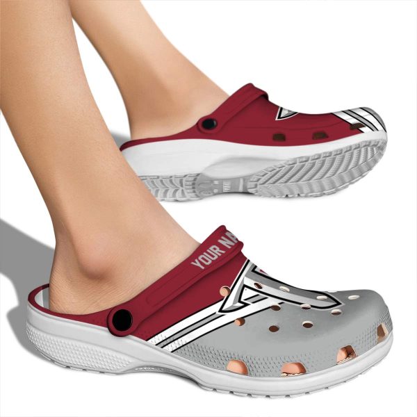 custom troy trojans striped accents clog fashion forward