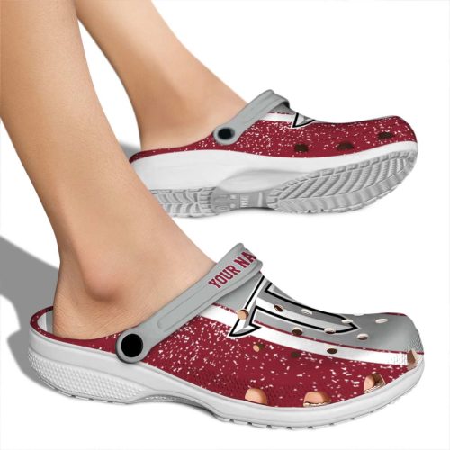 custom troy trojans vertical stripes clog fashion forward