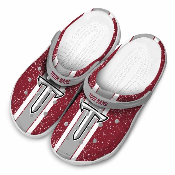 custom troy trojans vertical stripes clog latest model