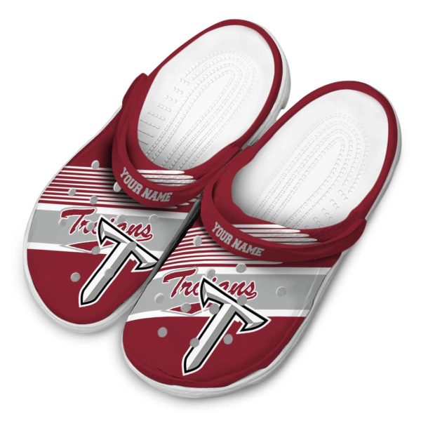 custom troy trojans vibrant dual tone clog latest model