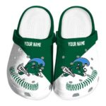 custom tulane green wave baseball motif clog best selling